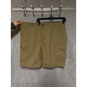Duluth Trading Shorts Men 42 Beige‎ Cargo Outdoors Hiking Ripstop Camping Trail